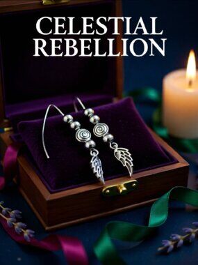 $10 Radical Drop! Dark Academia | Edgy Silver Angel Wing Earrings